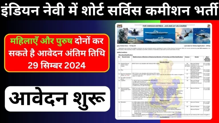 Indian Navy SSC Vacancy 2024